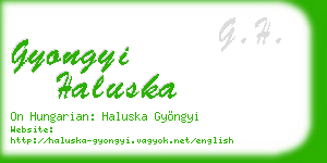 gyongyi haluska business card